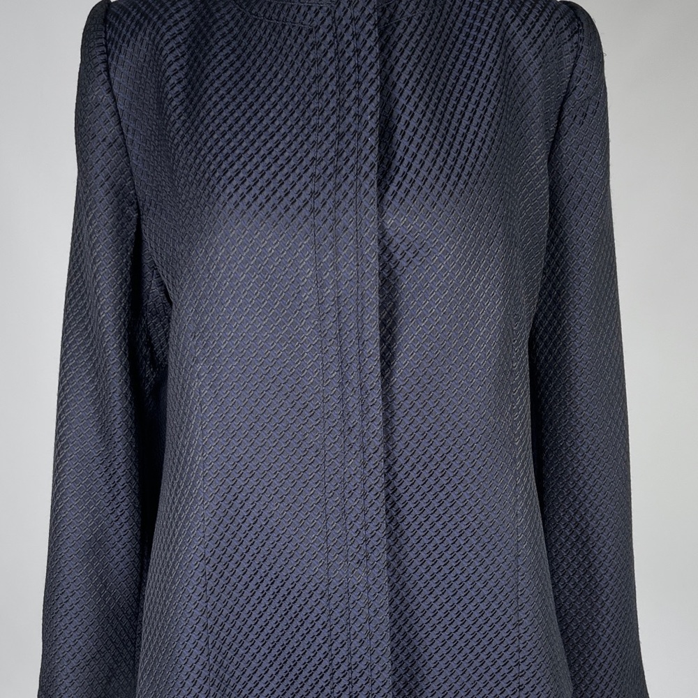 ARMANI COLLEZIONI wool silk blend  navy blue purple jacquard jacket RN 103723 - Picture 4 of 14